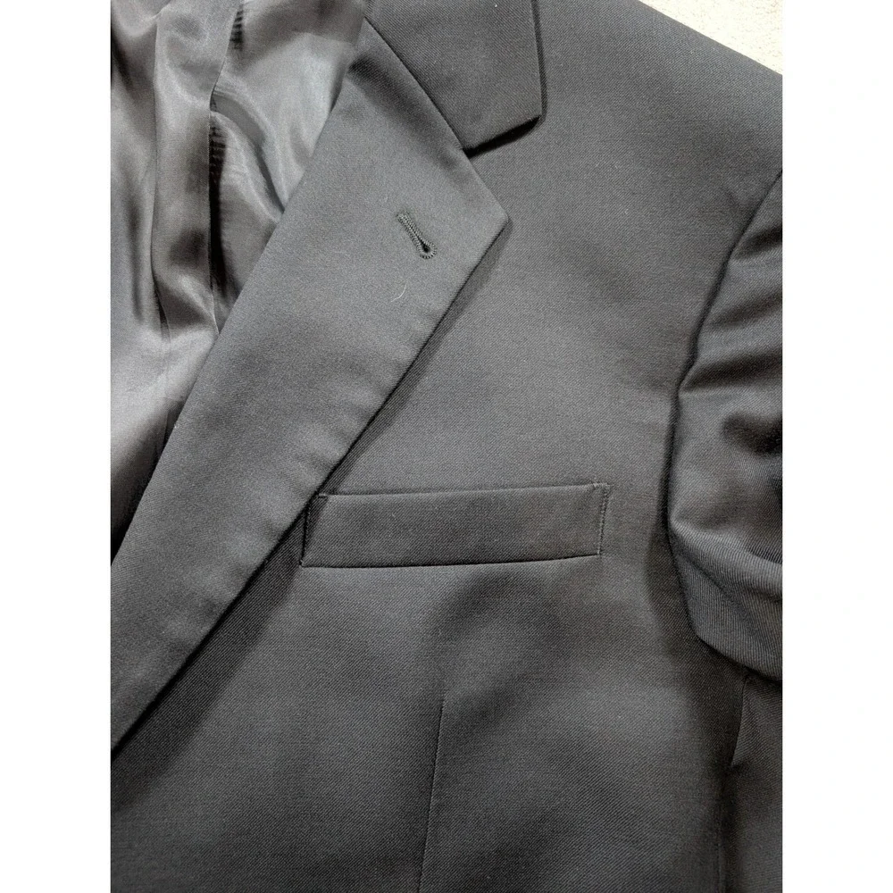 Jos. A. Bank Blazer Mens 46R Black Gold Crest Button Two-Button Sport Coat